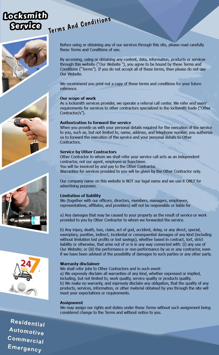 Locksmith Master Shop San Antonio, TX 210-780-7315 - TermsAndCondition-12